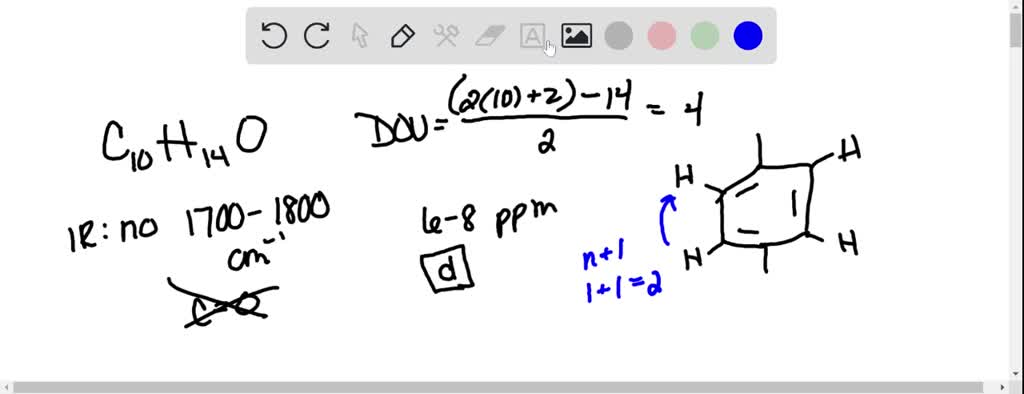 SOLVED: Answer the questionfs) for the compaund whose NMR spectra shown ...