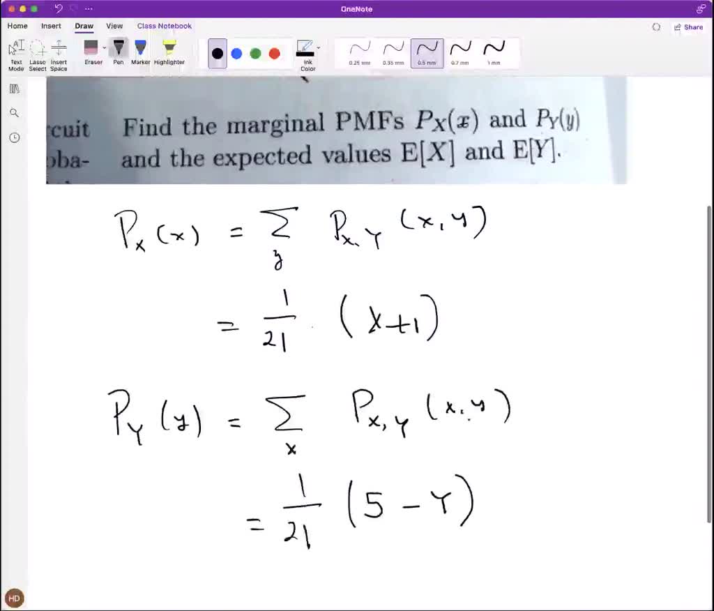 SOLVED: Suppose that X and Y have joint pInf 1 88 Find the marginal pmf ...