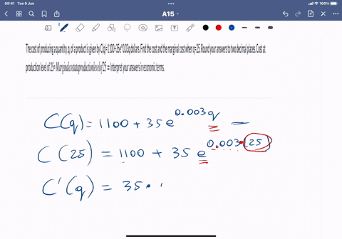 the-cost-of-producing-a-quantity-q-of-a-product-is-given-by-cq110035e003q-dollars-find-the-cost-and-the-marginal-cost-when-q25-round-your-answers-to-two-decimal-places-cost-at-production-lev-20643