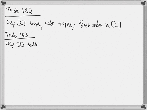 for-the-reaction-abcdeabcde-the-initial-reaction-rate-was-measured-for-various-initial-concentrations-of-reactants-the-following-data-were-collected-trial-aa-mm-bb-mm-cc-mm-initial-rate-msms-76007