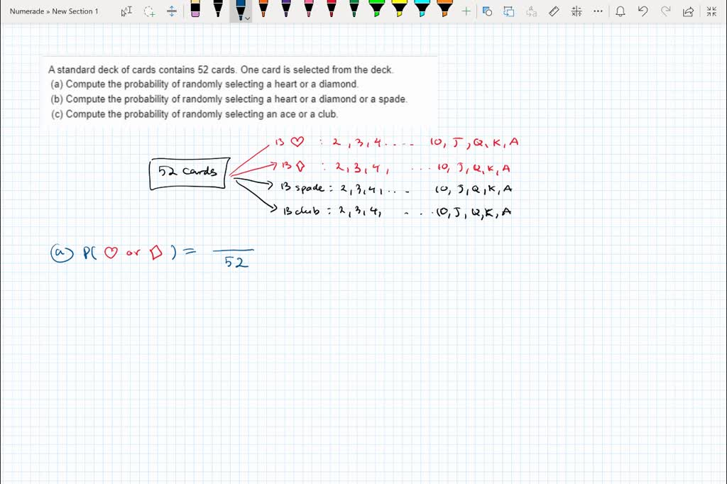 SOLVED A standard deck of cards contains 52 cards. One card is