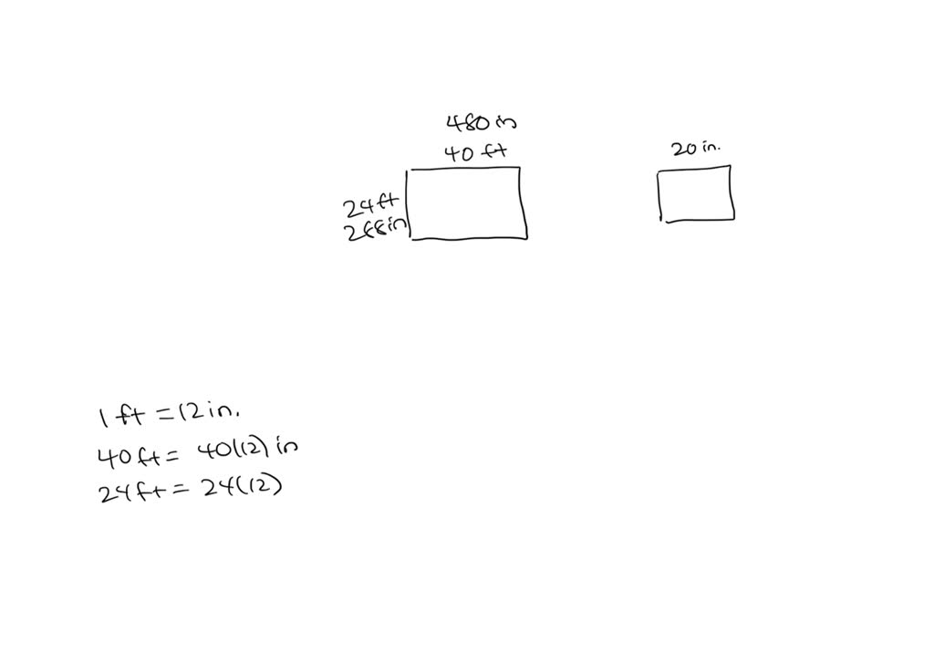 solved-the-rectangular-floor-of-a-classroom-is-40-feet-in-length-and