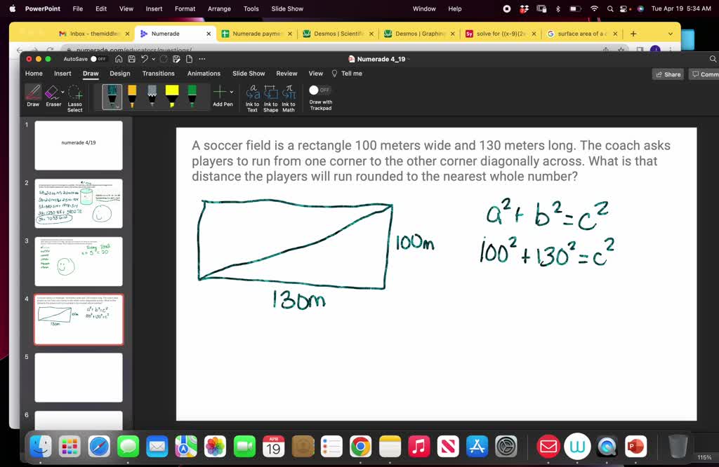 solved-a-rectangular-football-field-is-64-meters-wide-and-100-meters