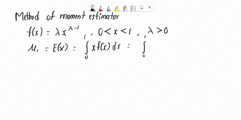 let-x1x2-xn-be-a-random-sample-of-size-from-a-distribution-with-probability-density-function-fz-ara-1-0-x-1-a-0-get-the-method-of-moments-estimator-of-a-calculate-the-estimate-when-81-01-82-60545