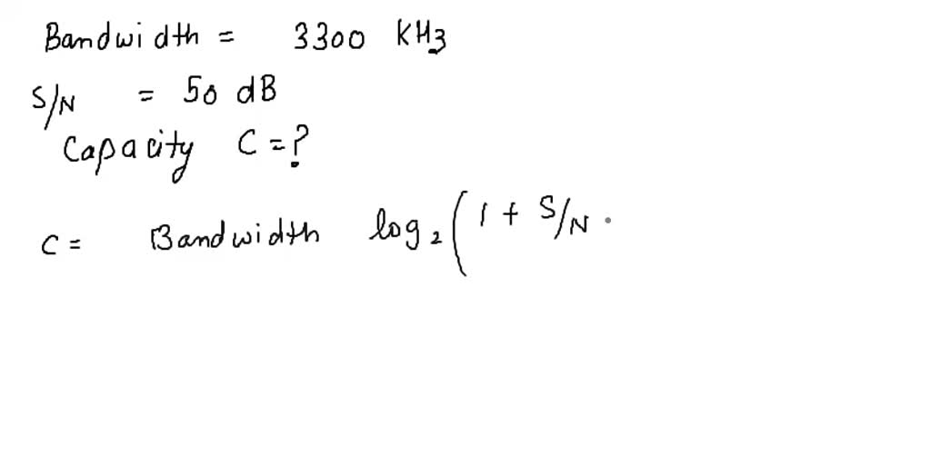 SOLVED If the wire transmission line has bandwidth B = 1 MHz, what