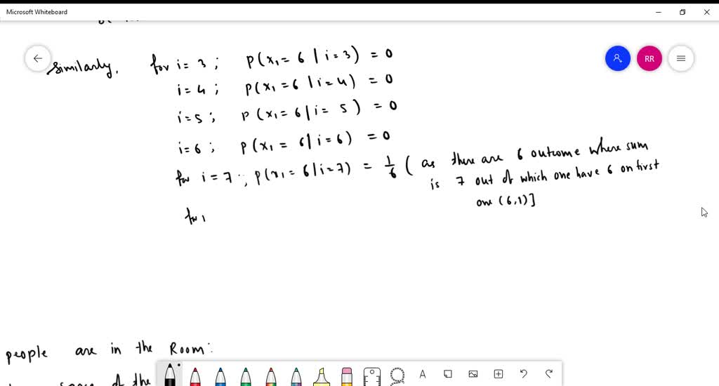 SOLVED If two fair dice are rolled, what is the conditional