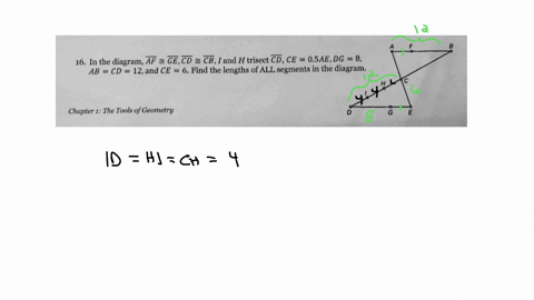 in-the-diagram-af-gecd-cb-and-h-trisect-cdce-0s5aedg-ab-cd-12and-ce-6-find-the-lengths-of-all-segments-in-the-diagram-chapter-the-tools-of-geometry-18336