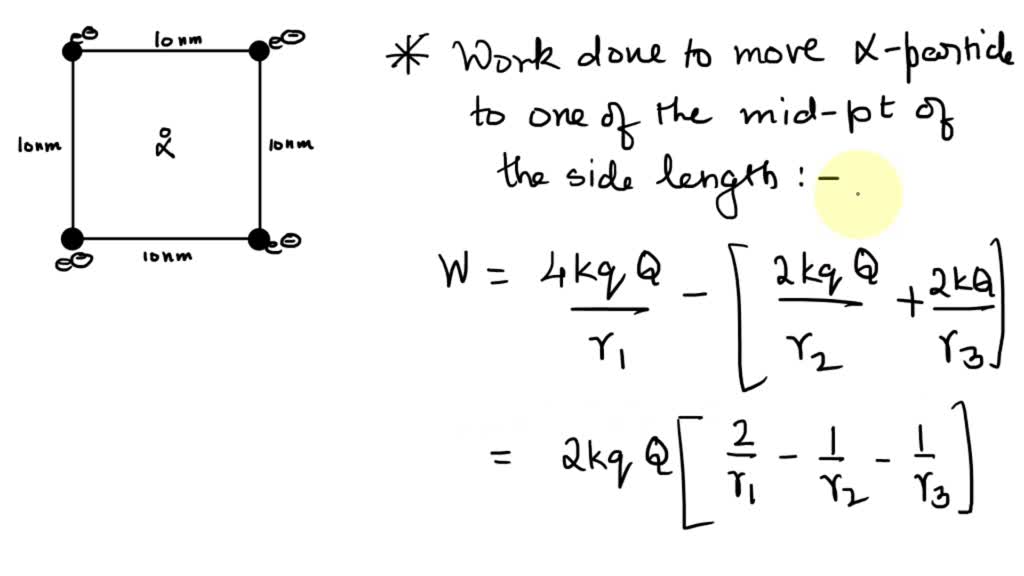 SOLVED: Four electrons are located at the corners of a square 10.0 nm ...