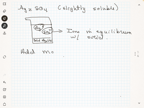 a additional solid silver sulfate a slightly soluble solid is added to ...