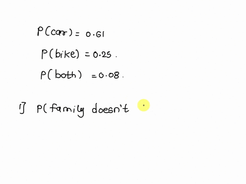 in-a-study-a-family-involved-in-the-study-may-have-only-a-car-or-only-a-bike-or-may-have-both-probability-that-a-family-has-a-car-has-a-bike-has-both-a-car-and-a-bike-is-equal-to-061-025008-05992