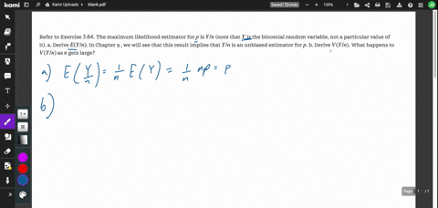 refer-to-exercise-364-the-maximum-likelihood-estimator-for-p-is-y-n-note-that-y-is-the-binomial-rand-71052