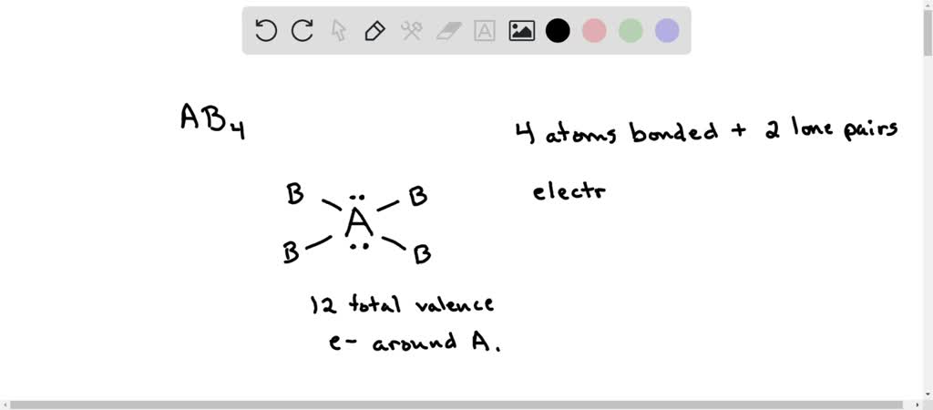 SOLVED: The elements A and B form an AB4 molecule that contains 4 A-B ...