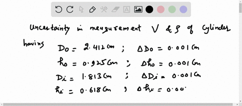 how-do-you-calculate-the-uncertainty-of-the-volume-and-density-of-a-hollow-cylinder-with-the-data-being-2412-cm-in-diameter-and-0925-cm-in-height-of-the-outer-cylinder-and-the-inner-cylinder-86116