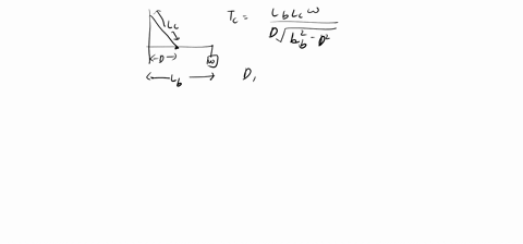 a-cable-of-length-lc-supports-beam-of-length-lb-so-that-it-is-horizontal-when-the-weight-w-is-attached-at-the-beam-end-the-principles-of-statics-can-be-used-to-show-that-the-tension-force-t-43654