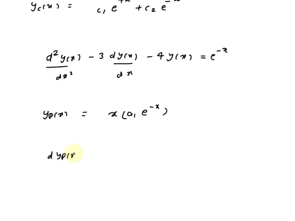 Solved Solve The Given Differential Equation By Undetermined Coefficients 3y 4y E R Solve 3491