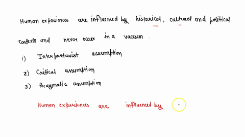 human-experiences-are-influenced-by-historical-cultural-and-political-contexts-and-never-occur-in-a-vacuum-most-appropriate-answer-1-interpretavist-assumption-2-critical-assumption-3-pragmat-27083