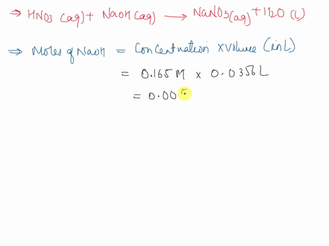 calculate-the-molarity-of-an-aqueous-nitric-acid-solution-if-it-requires-356-ml-of-0165-m-naoh-aq-to-neutralize-250-ml-of-the-hno3-aq-solution-40696