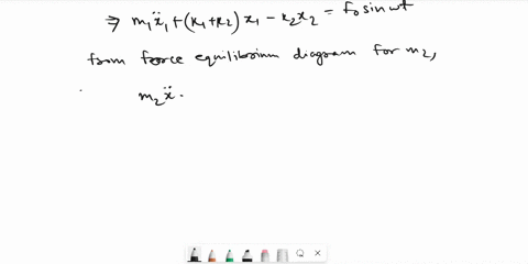 i-need-help-with-this-question-thank-you-find-the-natural-frequency-mode-shapes-of-the-system-shown-in-figure-524-for-m1-1kg-m2-2kg-k1-2000-nm-k2-6000-nm-bcalculate-x1t-and-x2t-for-the-follo-78203