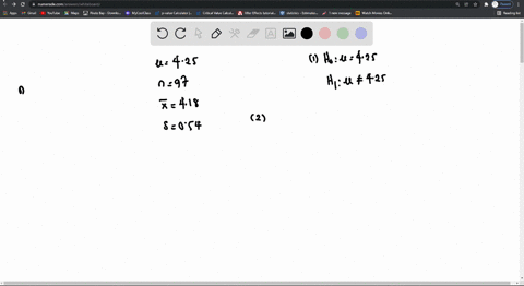 a-data-set-includes-data-from-student-evaluations-of-courses-the-summary-statistics-are-n97-x418-s054-use-a-001-significance-level-to-test-the-claim-that-the-population-of-student-course-eva-56905
