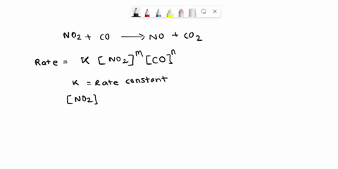 the-reaction-of-nitrogen-dioxide-with-carbon-monoxide-noz-co-no-coz-is-second-order-in-noz-and-zero-order-in-co-complete-the-rate-law-for-this-reaction-in-the-box-below-use-the-form-kamb-whe-55936