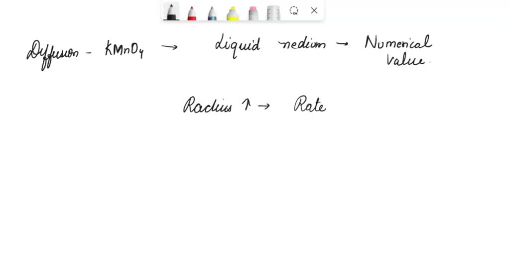 SOLVED: Table 5.1: Diffusion of KMnO4 in Liquid Medium Size of the ...