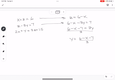 solve-the-system-of-equations-x-z-6-z-3y-7-2x-y-3z-15-94927