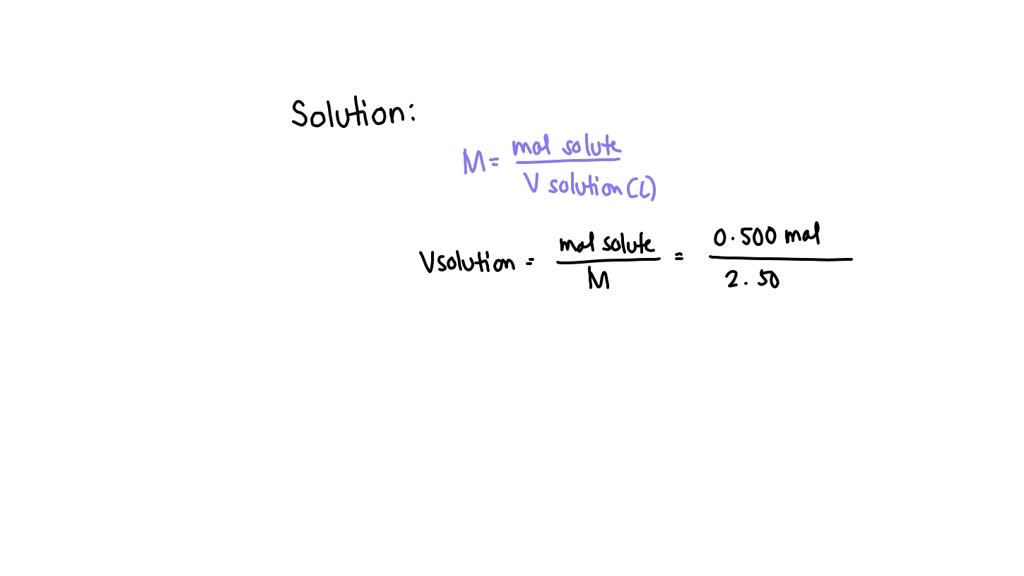 SOLVED: How many milliliters of 2.50 M NaCl solution can be prepared ...