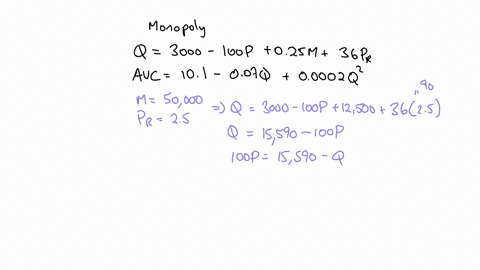 the-manager-of-a-monopoly-firm-obtained-the-following-estimate-of-the-demand-function-for-its-outputq-3000-100p-025m-36prfrom-an-econometric-forecasting-firm-the-manager-obtained-forecasts-f-75548