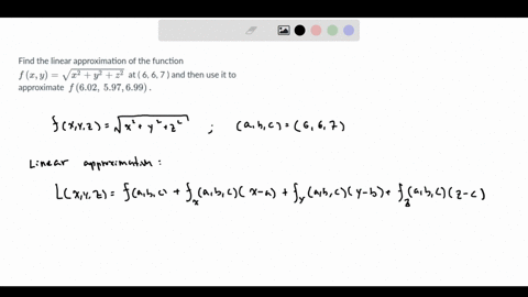 find-the-linear-approximation-of-the-function-fx-ysqrtx2y2z2-at-667-and-then-use-it-to-approximate-f602597699