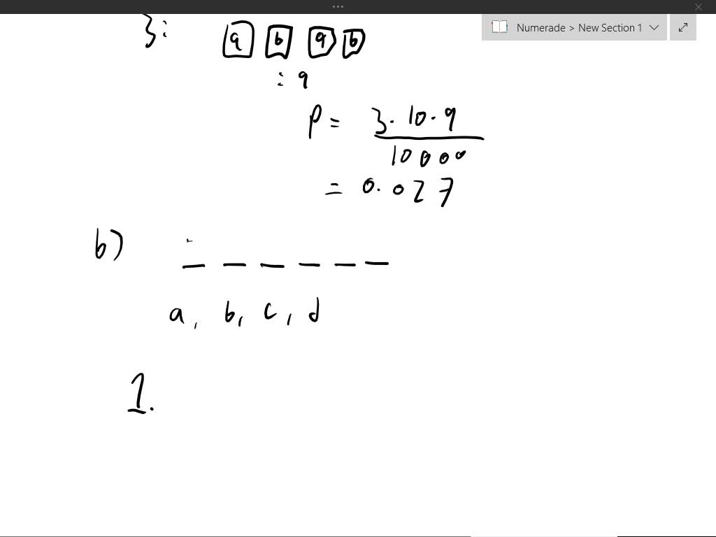 SOLVED A 4 digit PIN is selected. What is the probability that all