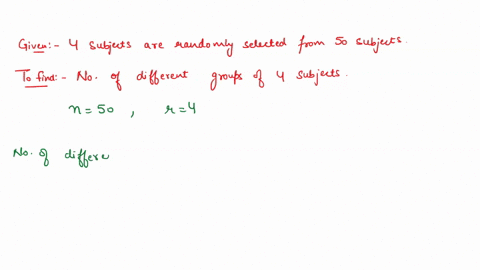 in-order-to-conduct-an-experiment-4-subjects-are-randomly-selected-from-a-group-of-50-subjects-how-many-different-groups-of-4-subjects-arepossible-the-number-of-possible-different-groups-is-39992
