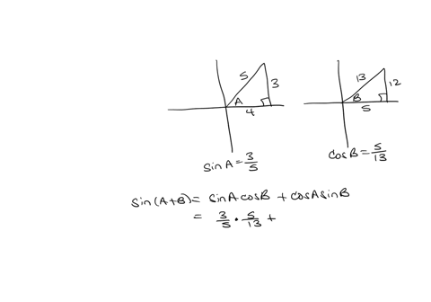 if-a-is-in-the-first-quadrant-and-sina35-and-b-is-in-the-first-quadrant-and-cosb513-find-the-values-of-the-following-sinab-tanab-cos2b-cosa-b-sin2a