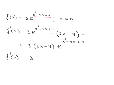 find-f-x-and-find-the-equation-of-the-line-tangent-to-the-graph-of-f-at-the-indicated-value-of-x-find-the-values-of-x-where-the-tangent-line-is-horizontal-fx-3e-9x-4-x0-f-x-the-equation-of-t-77086