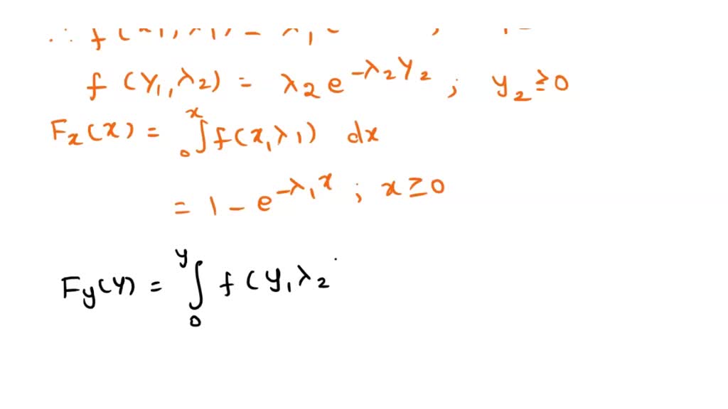 Solved if x and y are independent exponential random variables with
