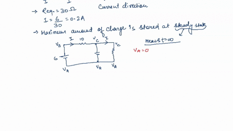 part-one-in-the-circuit-shown-the-right-the-capacitor-is-initially-uncharged-and-at-time-the-switch-is-closed-the-circuit-runs-for-long-time-and-the-capacitor-is-charged-fully-100-9-600-400-23944