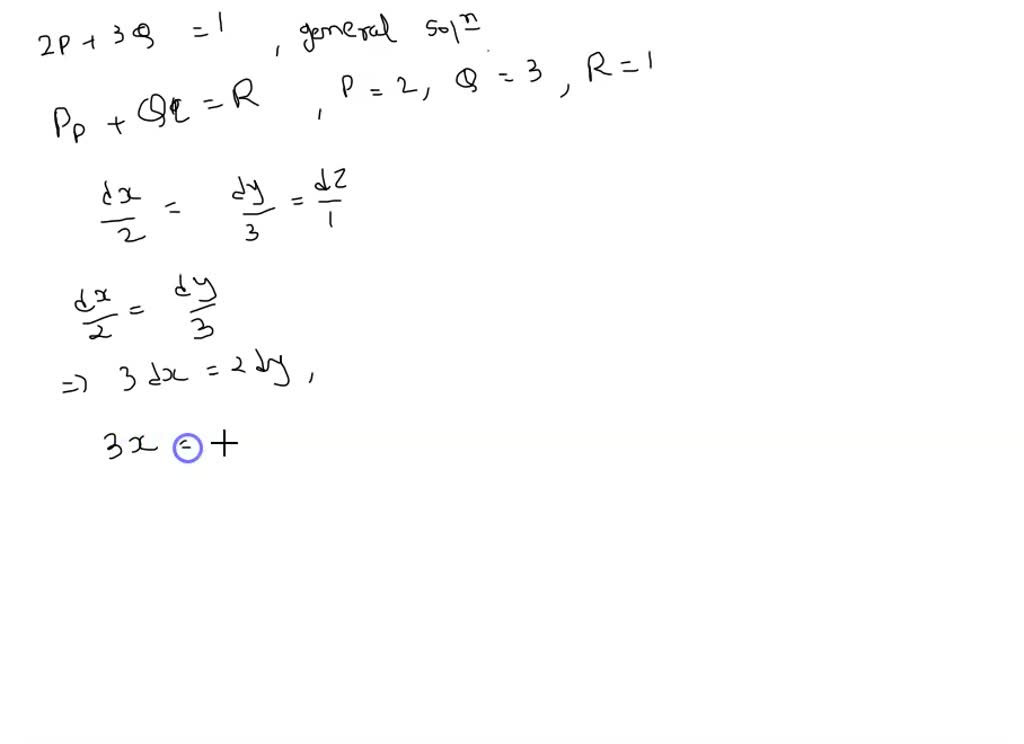 Solved Solve Linear 1st Order Partial Differential Equation With Grouping Grouping 1 X 2 Y 2 Z 2 P 2xyq 2xz 2 Zp 3q 1 3 Zp X 4 Ptanx Qtany Tanz