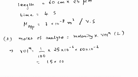 1-how-many-moles-of-analyte-are-present-in-a-100-micro-m-solution-that-occupies-10-of-the-length-of-a-25-micro-m-x-600-cm-capillary-2-what-voltage-is-required-to-inject-this-many-moles-into-18836