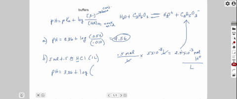 working-with-buffers-a-buffer-contains-0010-mol-of-lactic-acid-pk-_mathrma386-and-0050-mol-of-sodium-lactate-per-liter-a-calculate-the-ph-of-the-buffer-b-calculate-the-change-in-mathrmph-when-5-mathrm