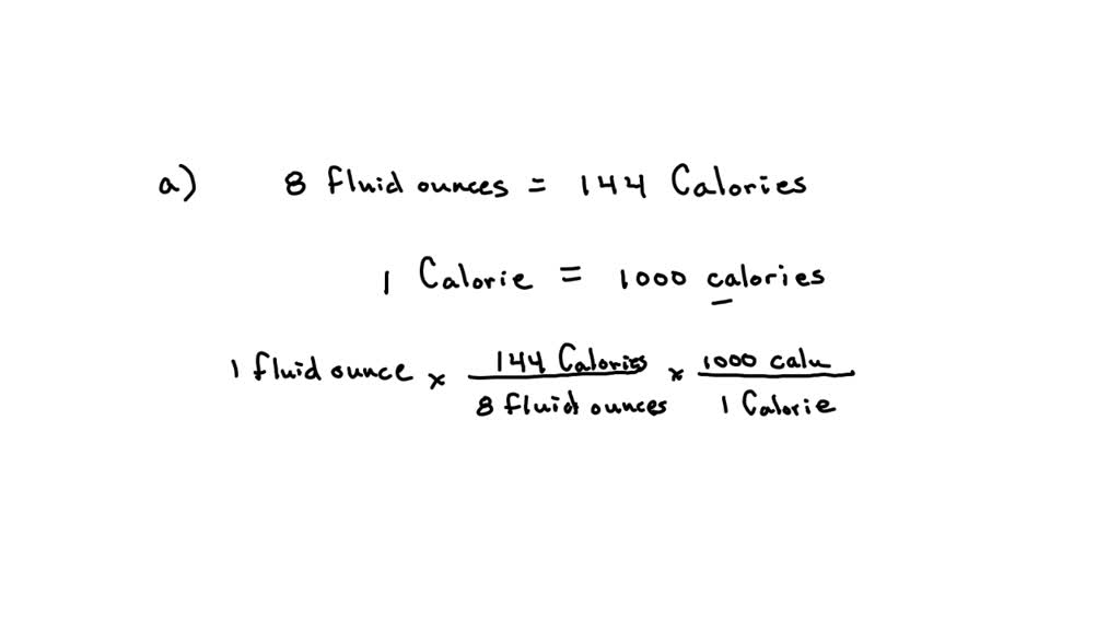 SOLVED The "Nutrition Facts" on a label of a 32 fluid ounce container
