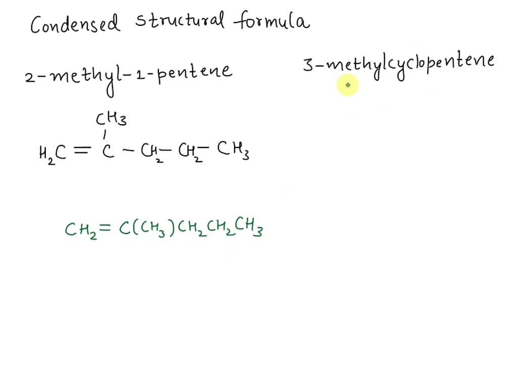 SOLVED: Draw The Condensed Structural Formula Of Each Of, 40% OFF