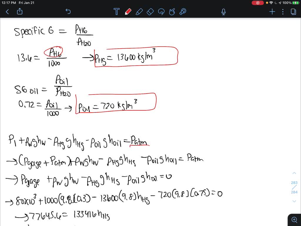 178 The gage pressure of the air in the tank shown n Fig P178