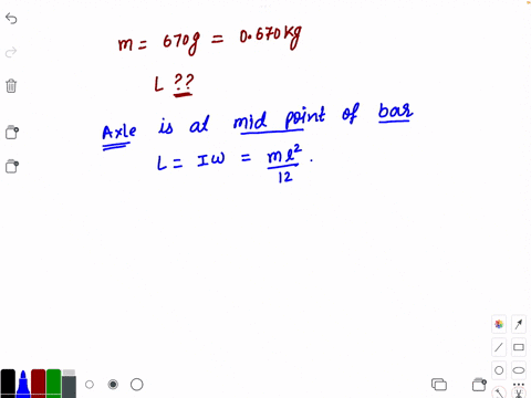 the-670-g-bar-is-rotating-a5-shown-in-figure-1-parta-what-is-the-angular-momentum-of-the-bar-about-the-axle-express-your-answer-with-the-appropriate-units-_-l-value-units-submit-request-answ-98623