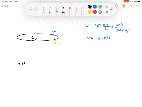 an-airplane-is-flying-in-a-horizontal-circle-at-a-speed-of-482-kmh-if-its-wings-are-tilted-40-to-the-horizontal-what-is-the-radius-of-the-circle-in-which-the-plane-is-flying-assume-that-the-71121