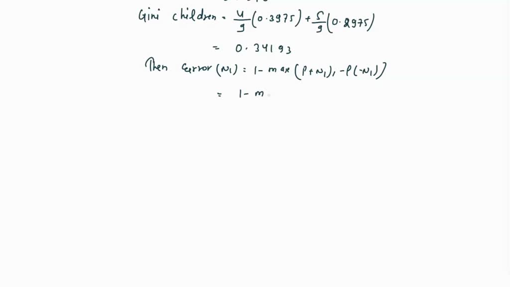 SOLVED: Consider the below dataset: a. Generate a decision tree using ...