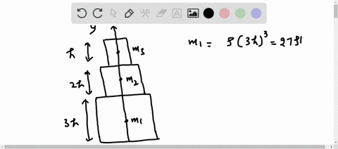 3) Three cubes are stacked on top of each other so that...