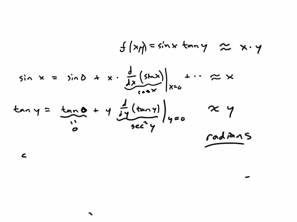 SOLVED: approximation estimate Problem 15. Let f(x,Y) sinx COSY. Use ...