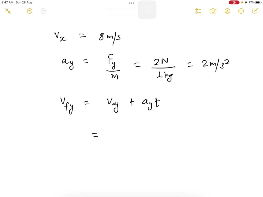 SOLVED: Question: On an object of mass 1 kg moving along x-axis with ...