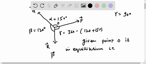 three-forces-pq-and-r-are-acting-at-a-point-in-the-plane-the-angle-between-p-and-q-q-and-r-are-150-and-120-respectively-then-for-equilibrium-ie-net-force-0-forces-pq-and-r-are-in-the-ratio-a-25788