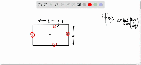 show-that-the-magnitude-of-the-magnetic-field-produced-at-the-center-of-a-rectangular-loop-of-wire-o-45434
