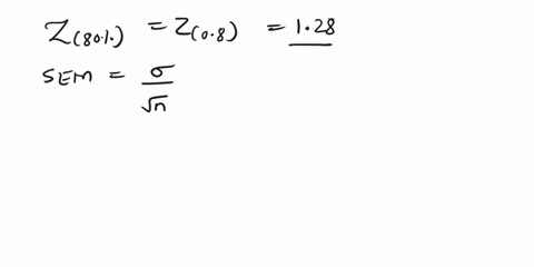 assuming-the-population-has-an-approximate-normal-distribution-if-a-sample-size-n32n32-has-a-sample-mean-x43x-43-with-a-sample-standard-deviation-s5s5-find-the-margin-of-error-at-a-80-confid-33004
